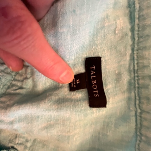 Talbots Women's Aqua Top - Picture 3 of 5